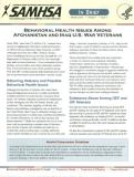 Behavioral Health Issues Among Afghanistan and Iraq U.S. War Veterans