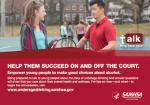 Talk. They Hear You:  Help Them Succeed On and Off the Court – Postcard