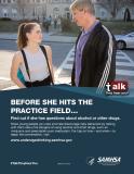 Talk. They Hear You:  Before She Hits the Practice Field Print Public Service Announcement – Flyer