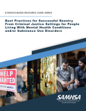 Best Practices for Successful Reentry From Criminal Justice Settings for People Living With Mental Health Conditions and/or Substance Use Disorders PDF Cover
