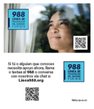 988 Suicide & Crisis Lifeline Wallet Card with Image (Spanish Version) (2023)