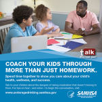 Talk. They Hear You: Coach Your Kids Through More Than Just Homework Print Public Service Announcement – Wallet Card