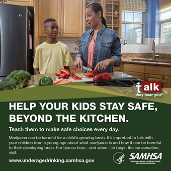 Talk. They Hear You: Help Your Kids Stay Safe, Beyond the Kitchen Print Public Service Announcement  – Wallet Card