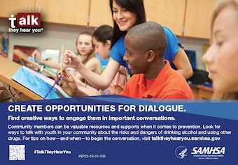 Talk. They Hear You: Create Opportunities for Dialogue – Postcard