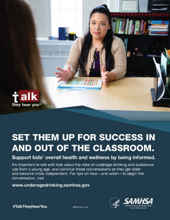 Talk. They Hear You: Set Them Up for Success In and Out of the Classroom – Print Public Service Announcement Flyer