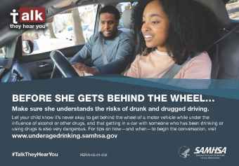 Talk. They Hear You: Before She Gets Behind the Wheel - Postcard